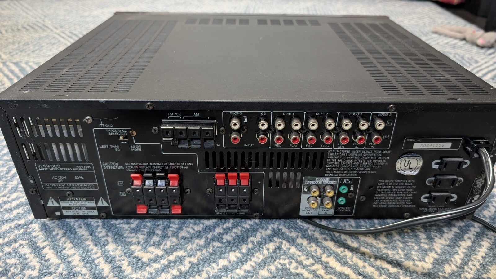 Kenwood KR-V7050 Reciever - Image 2